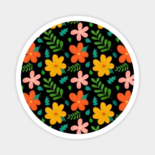 Colorful Floral pattern Magnet